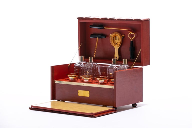 Vintage Midcentury Faux Books Mini Bar Set at 1stDibs