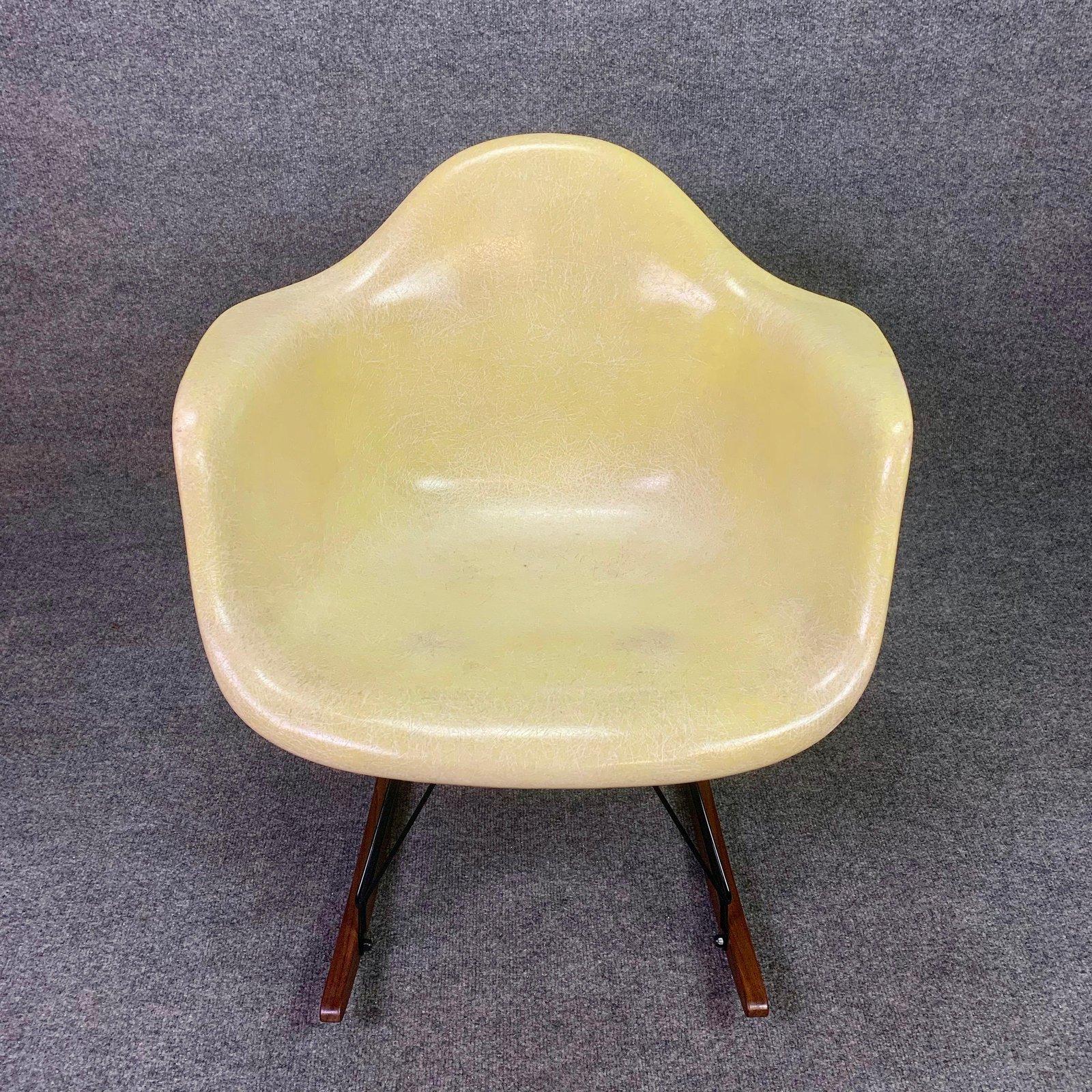 Mid-20th Century Vintage Mid Century Fiberglass Rocking Chair by Charles Eames