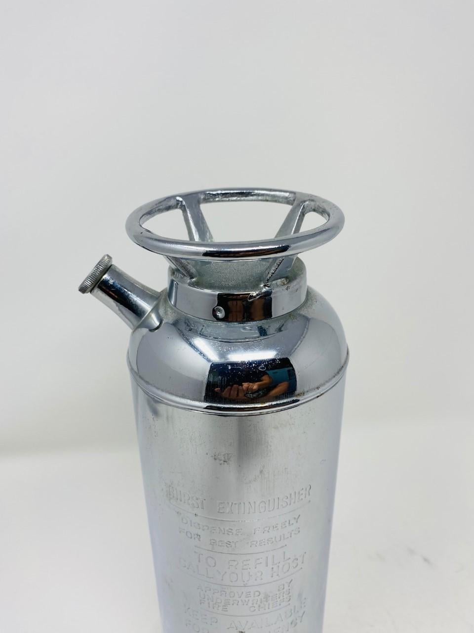 Japanese Vintage Mid Century Fire Extinguisher Cocktail Shaker from Japan