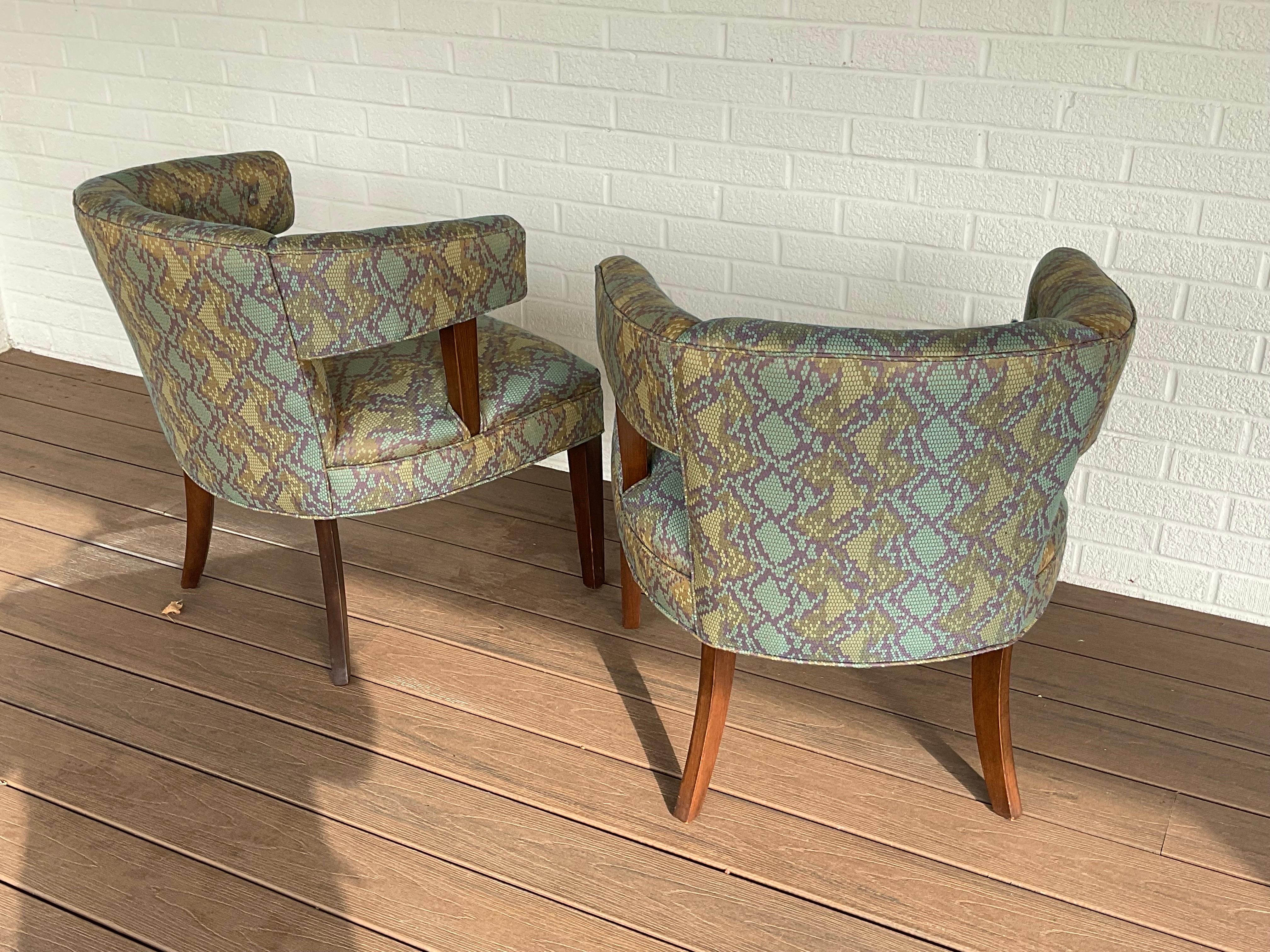 Vintage Midcentury Floating Arm Side Chairs, a Pair 2