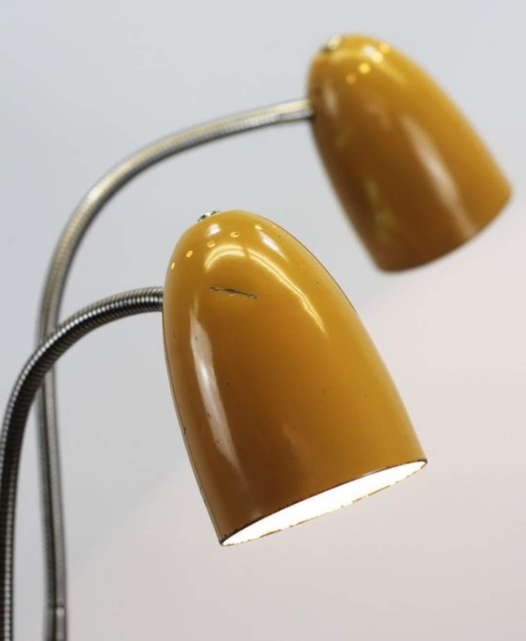 Lampadaire vintage du milieu du siècle avec deux lampes à col de cygne des années 50/60 en vente 2