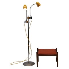 Vintage Mid-Century Floor Lamp with Two "Gooseneck" Lamps from the 50s/60s