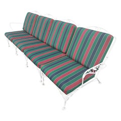 Vintage Mid-Century Floral Garden Bench