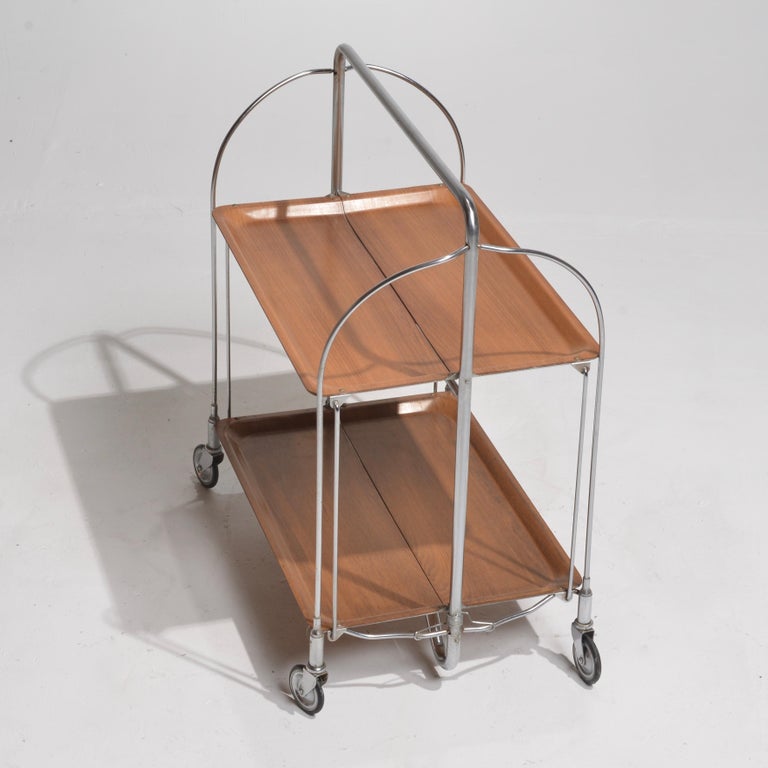 キッチンワゴン Vintage   Folding Trolley  made in italy Vintage Folding Trolley made in italy - メルカリ