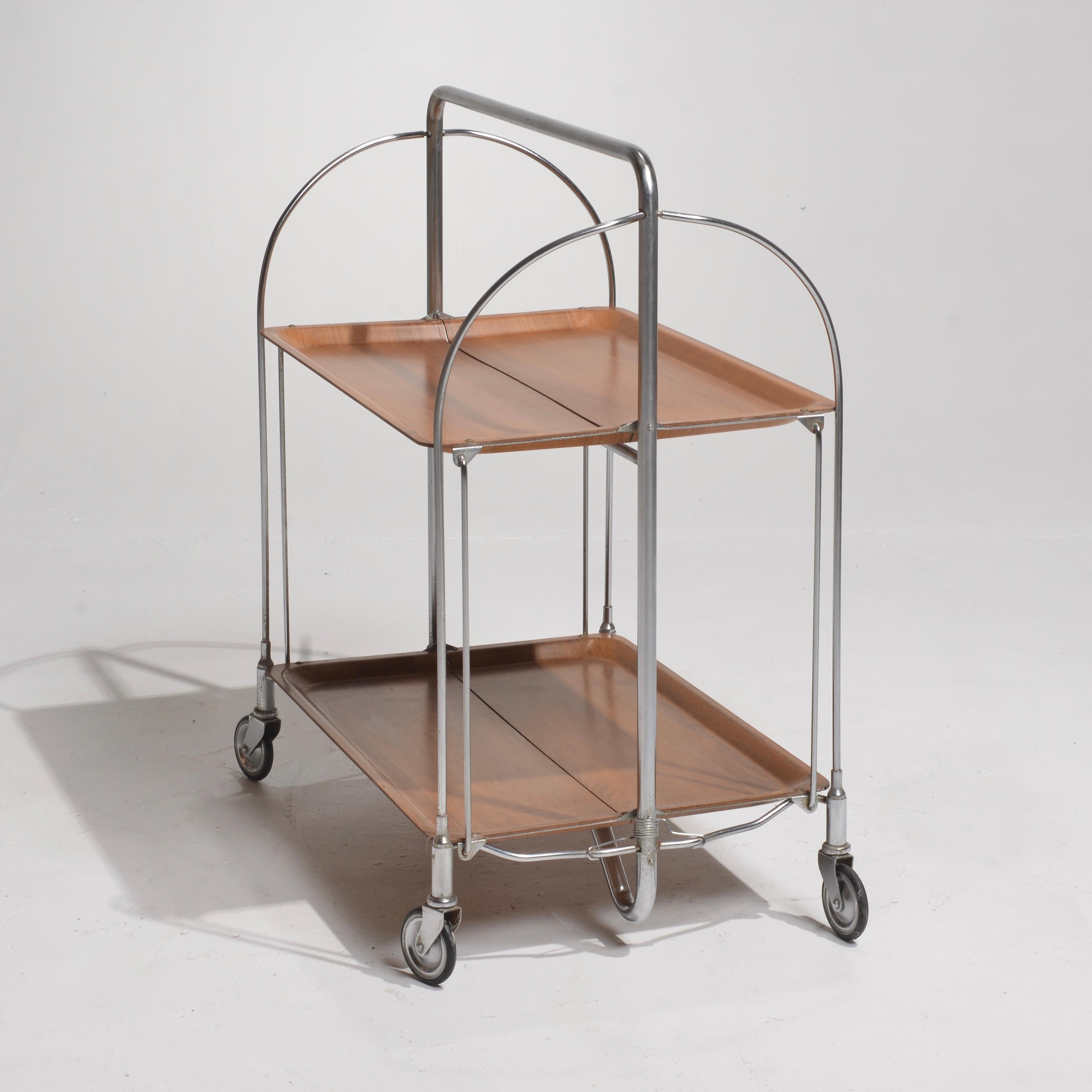 foldable bar cart