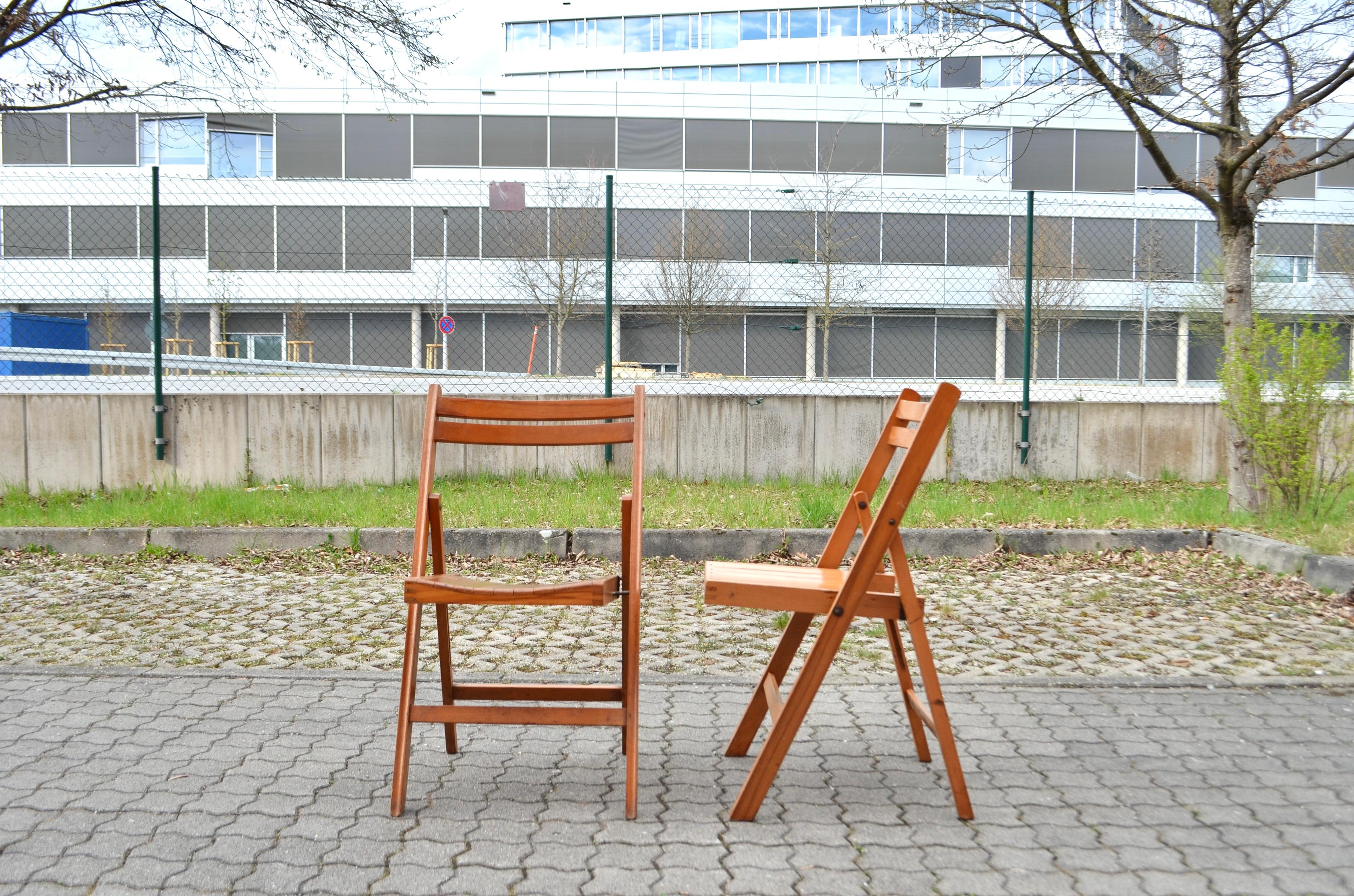 Chaise pliante vintage du milieu du siècle en hêtre 1 / 11 en vente 3