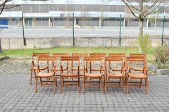 Vintage Mid Century Folding Chair Beech 1 / 11