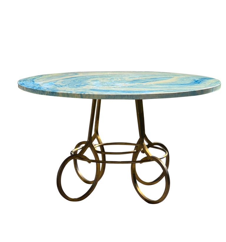Vintage Mid Century French Garden Coffee Table For Sale at 1stDibs