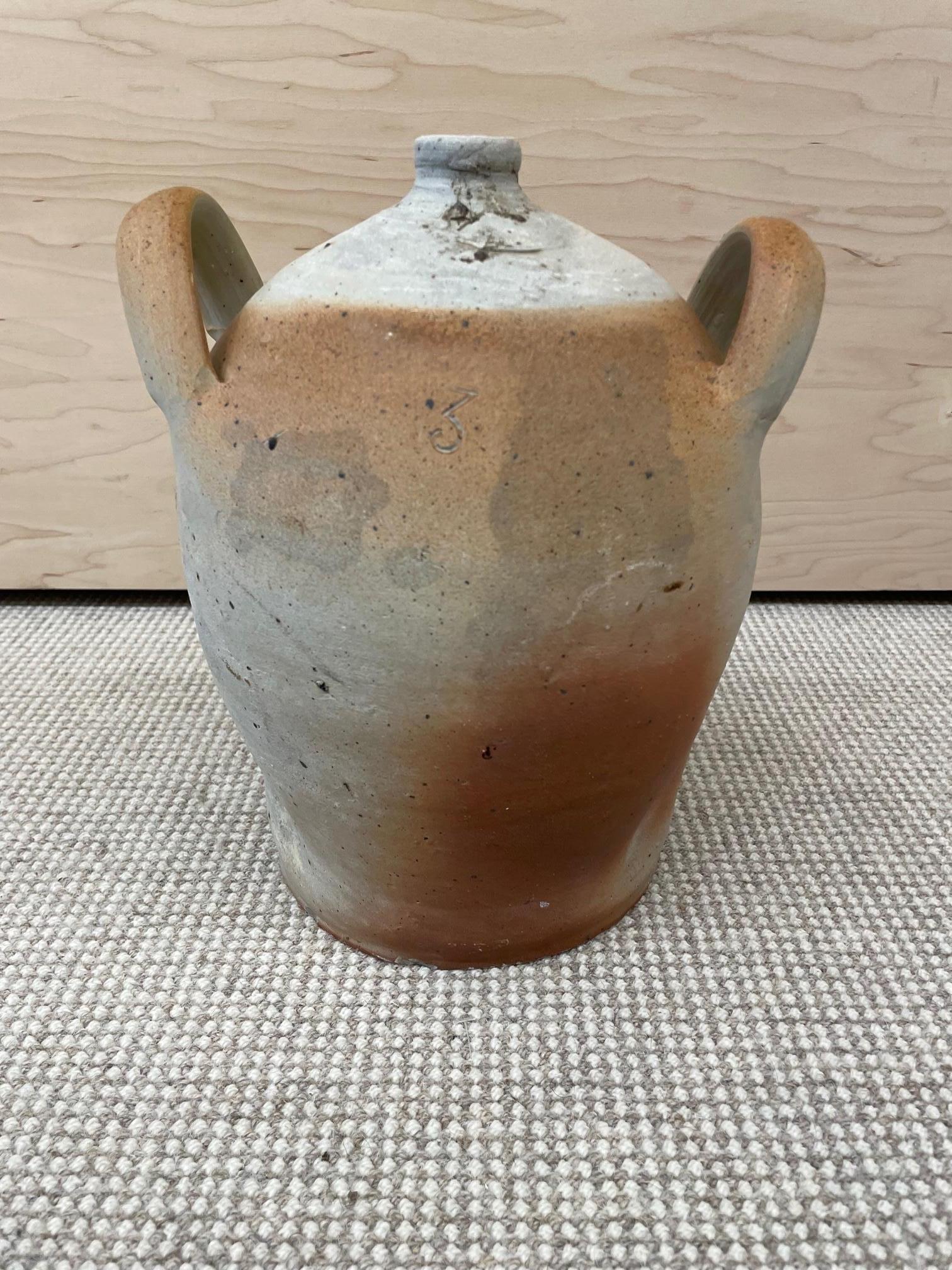 Vintage Mid-Century French Provincial stoneware pottery, jar/ jug/ vase/ vessel.