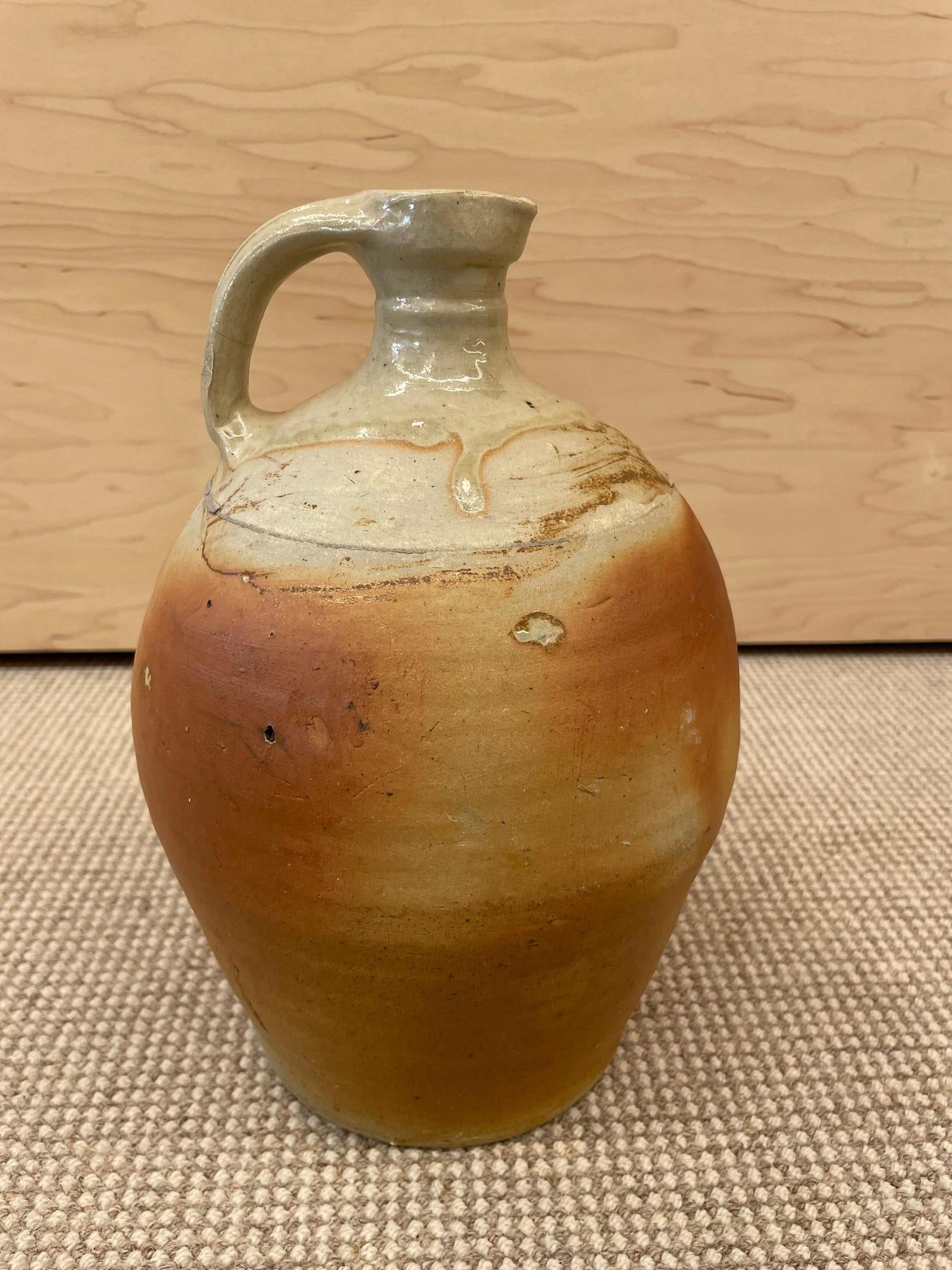 Vintage mid-century French provincial stoneware pottery, jar/jug/vase/vessel.