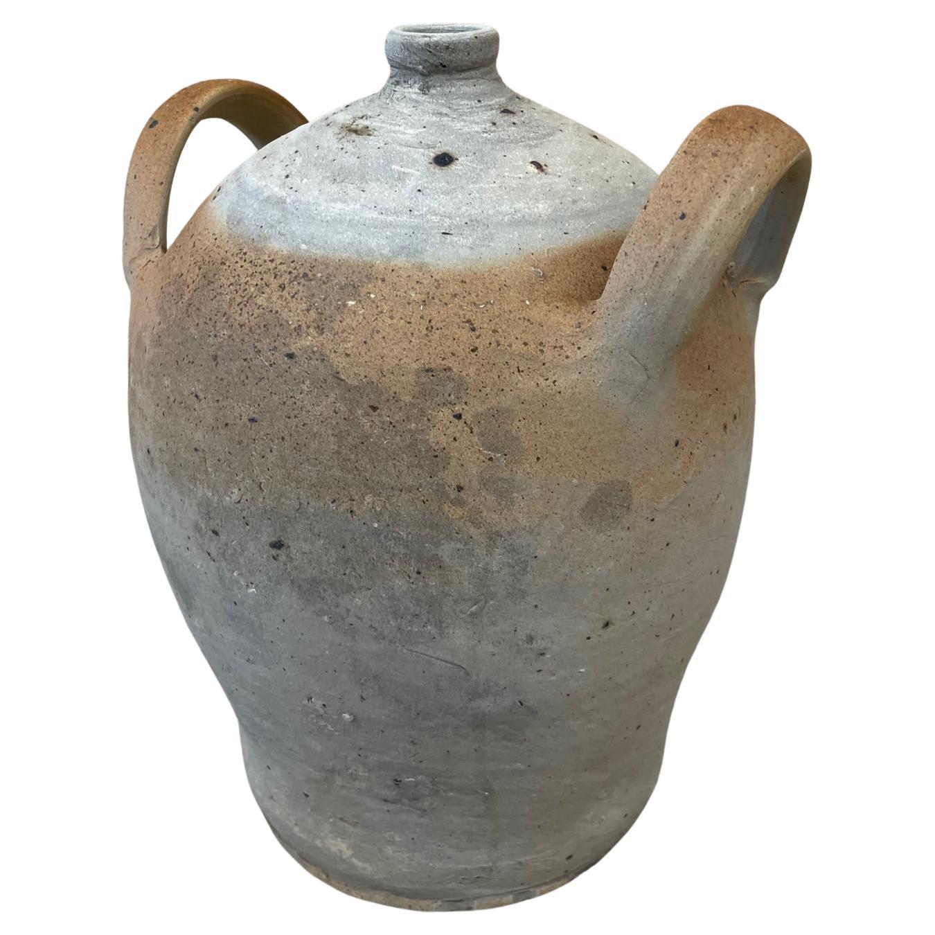 Steingut-Keramik aus der Mitte des Jahrhunderts im französischen Provinzstil, Krug/Krug/Vase/Schale im Angebot