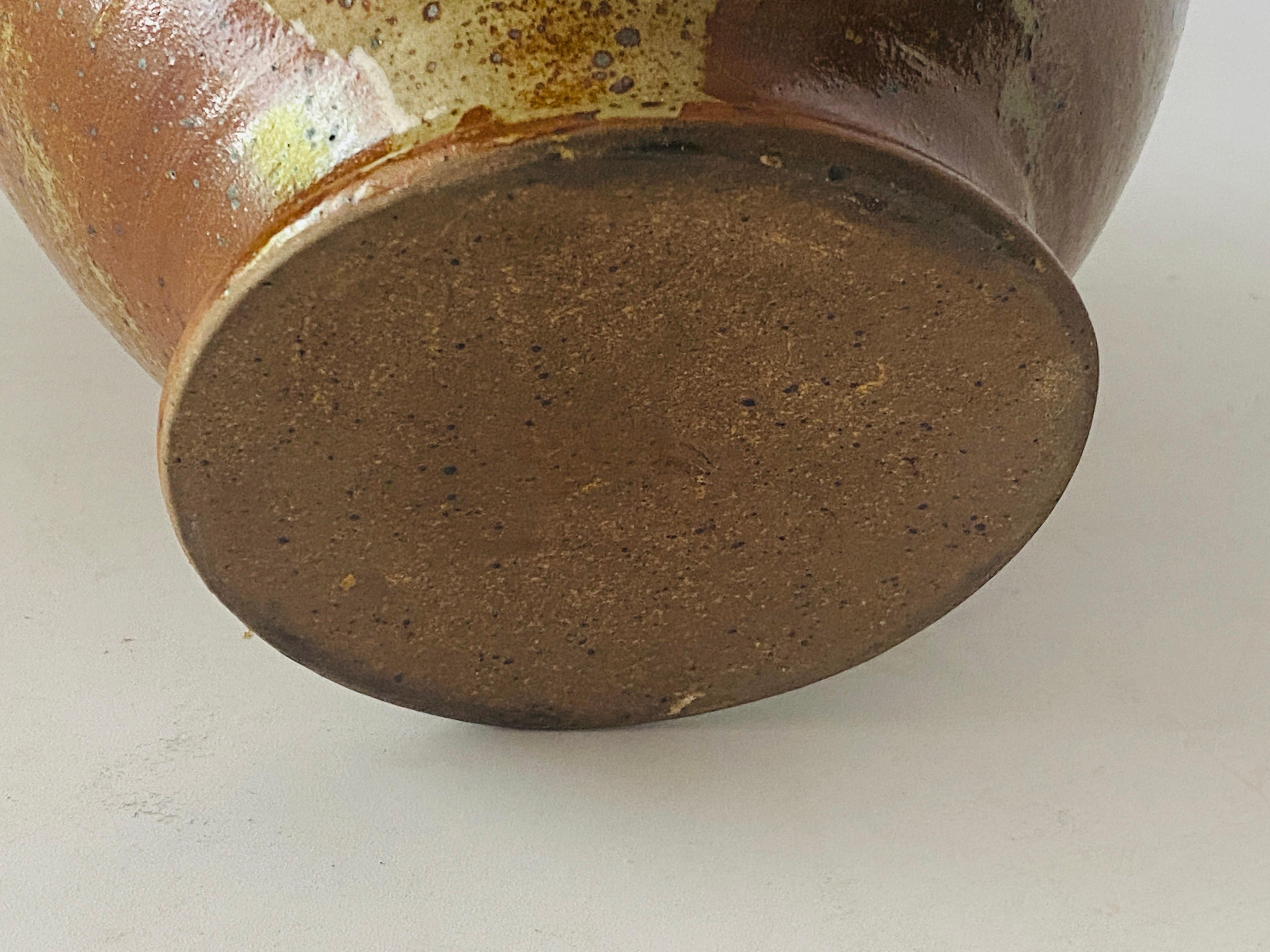 Vintage Mid-Century French Provincial Stoneware Pottery, Jar Jug Vessel Brown en vente 2