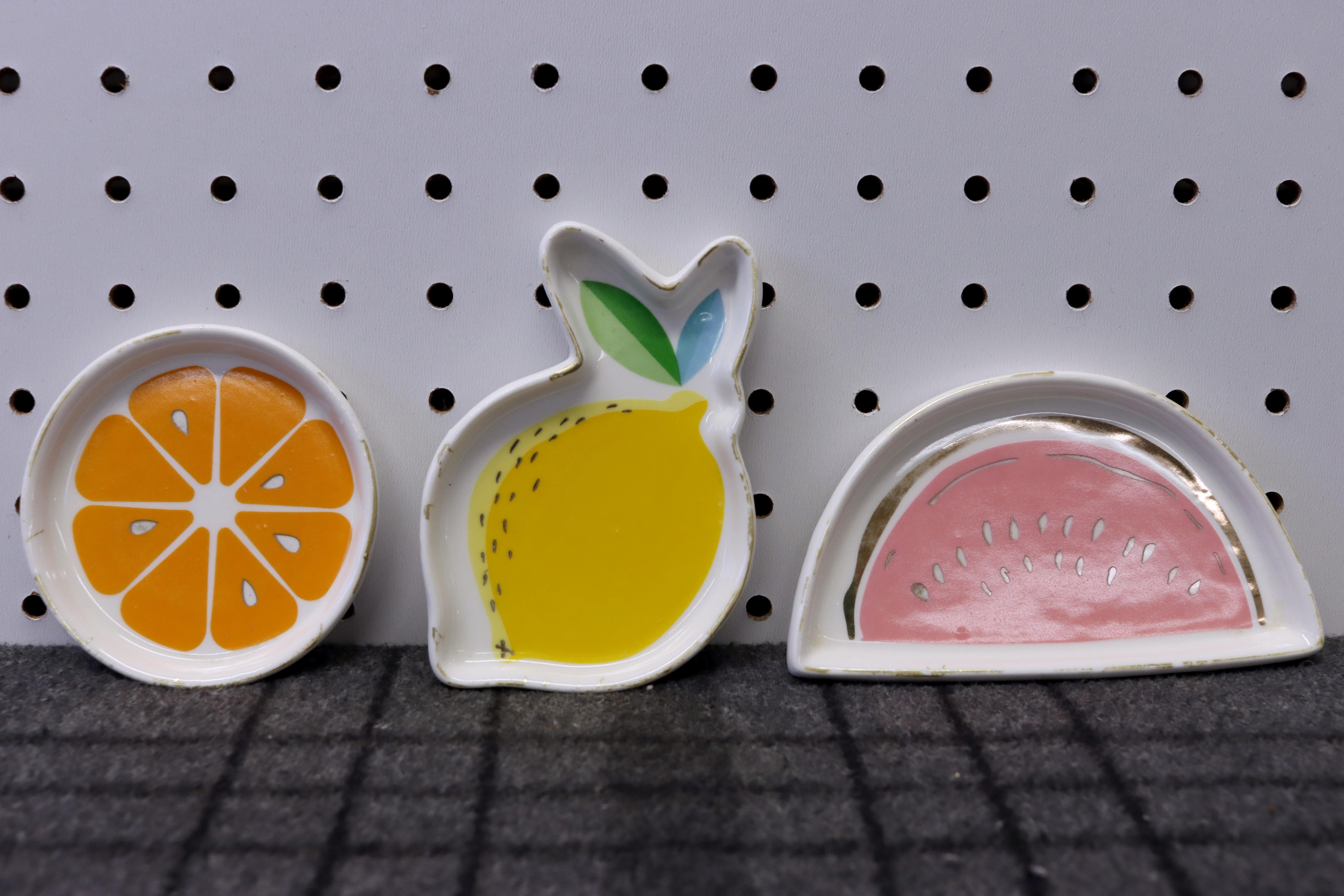 Vintage Midcentury Fruit Coaster Ashtrays 3