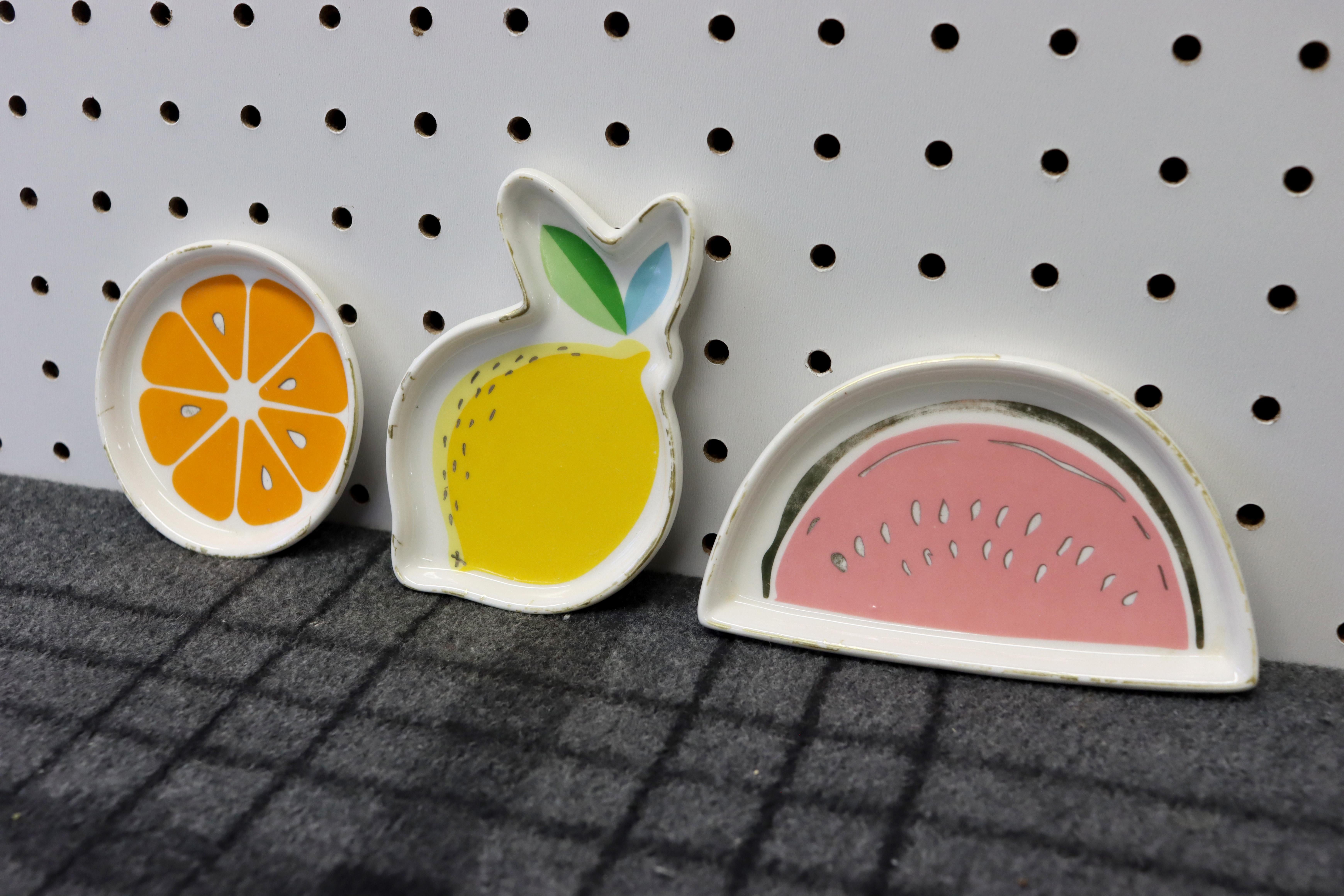 Vintage Midcentury Fruit Coaster Ashtrays 4