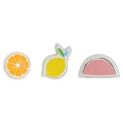 Vintage Midcentury Fruit Coaster Ashtrays
