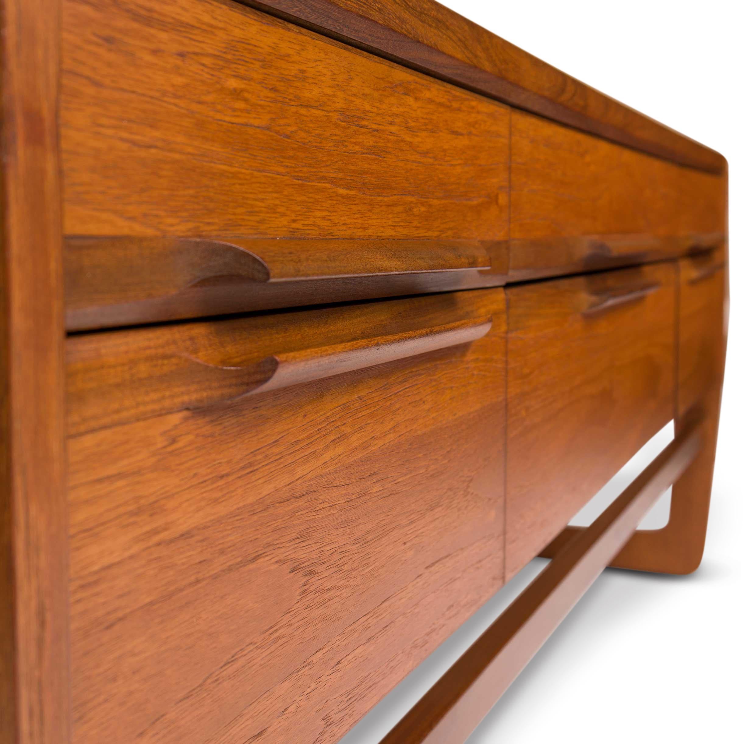 20th Century Vintage Mid-Century G-Plan Lowboy Dresser with Vanity For Sale