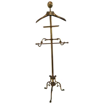 Brass Valet Stand or Silent Butler at 1stDibs | silent butler stand ...