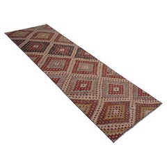 Vintage Midcentury Geometric Red Blue and Green Wool Kilim Rug by Rug & Kilim