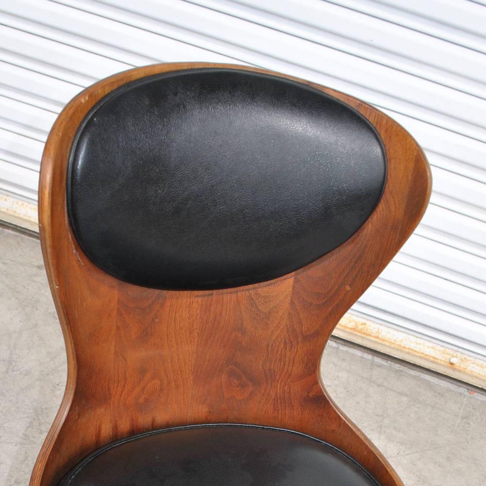 Vintage Mid Century George Mulhauser Plycraft Task Chair In Good Condition In Pasadena, TX