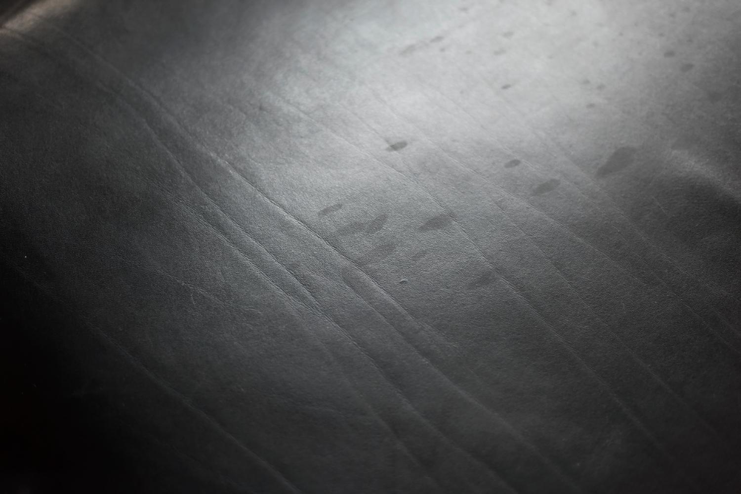 Vintage Mid-Century German Modern Oak & Black Leather Sofa, 1960er Jahre im Angebot 12