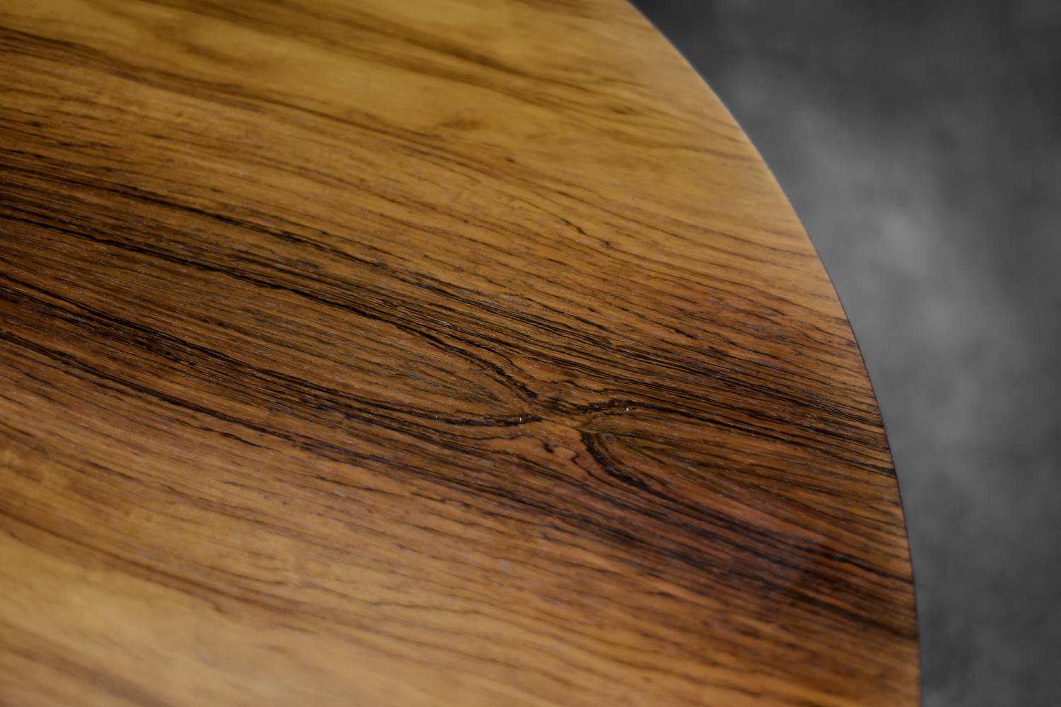 Vintage Mid-Century German Modern Round Rosewood Coffee Table from Ilse Möbel For Sale 5