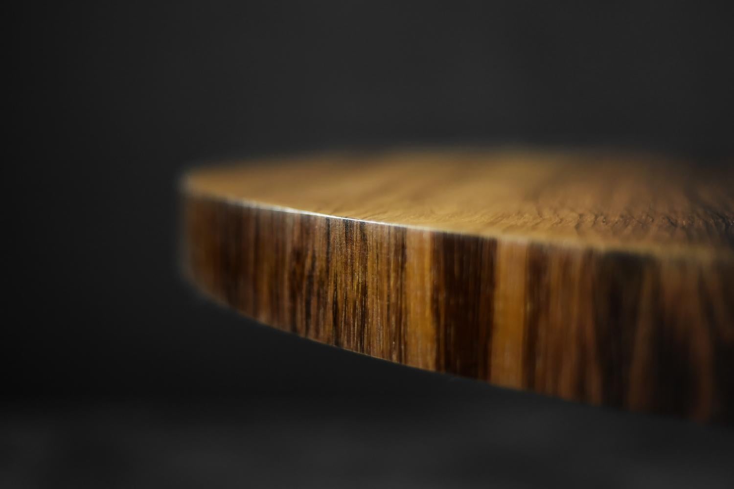 Vintage Mid-Century German Modern Round Rosewood Coffee Table from Ilse Möbel In Good Condition For Sale In Warszawa, Mazowieckie