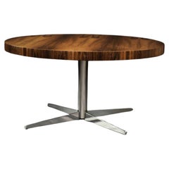 Vintage Mid-Century German Modern Round Rosewood Coffee Table von Ilse Möbel