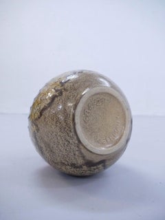 Vintage Mid Century German Pottery Fat Lava Vase by Scheurich Keramik, 1960s