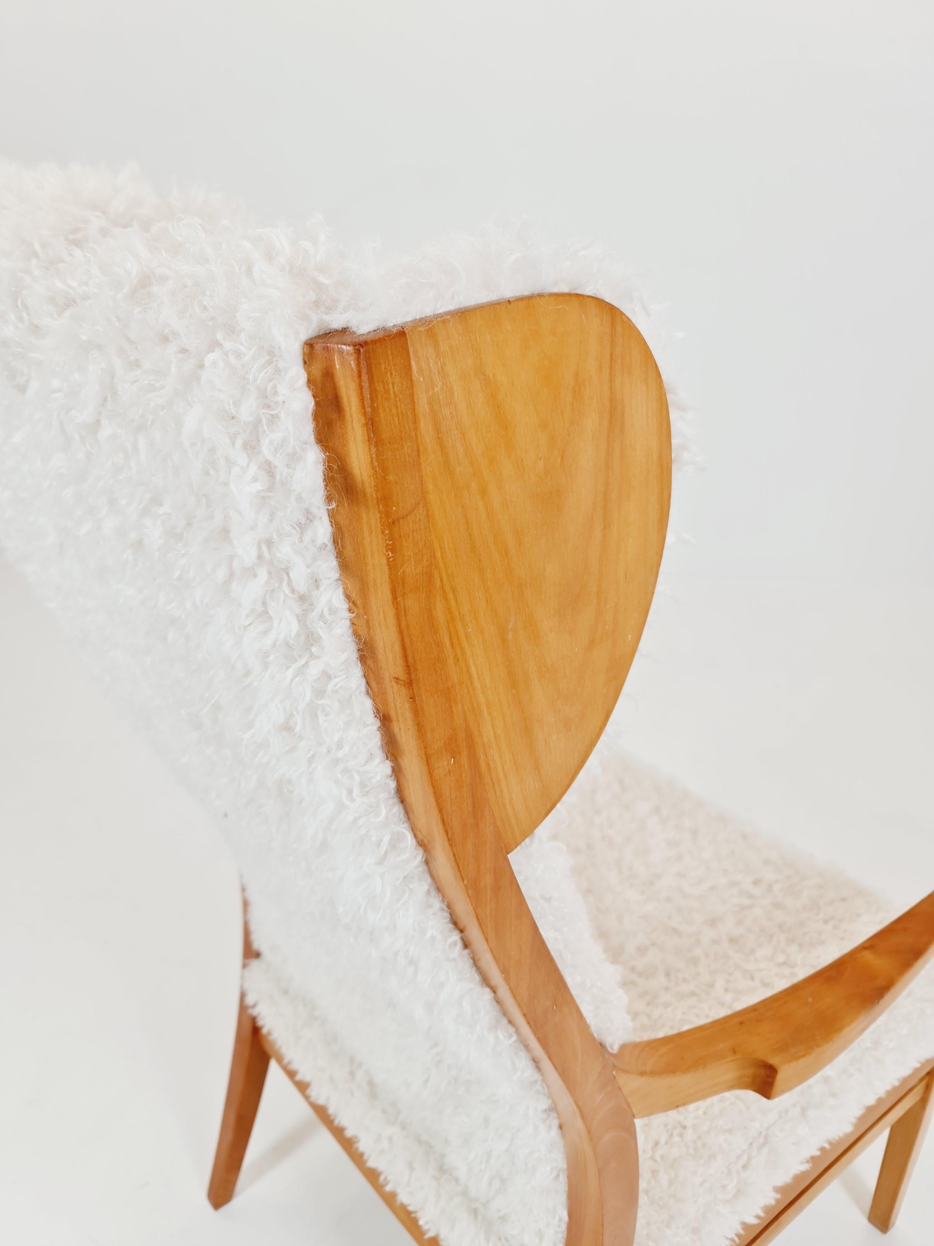 Vintage Mid century German  Wing armchair   1950s For Sale 5