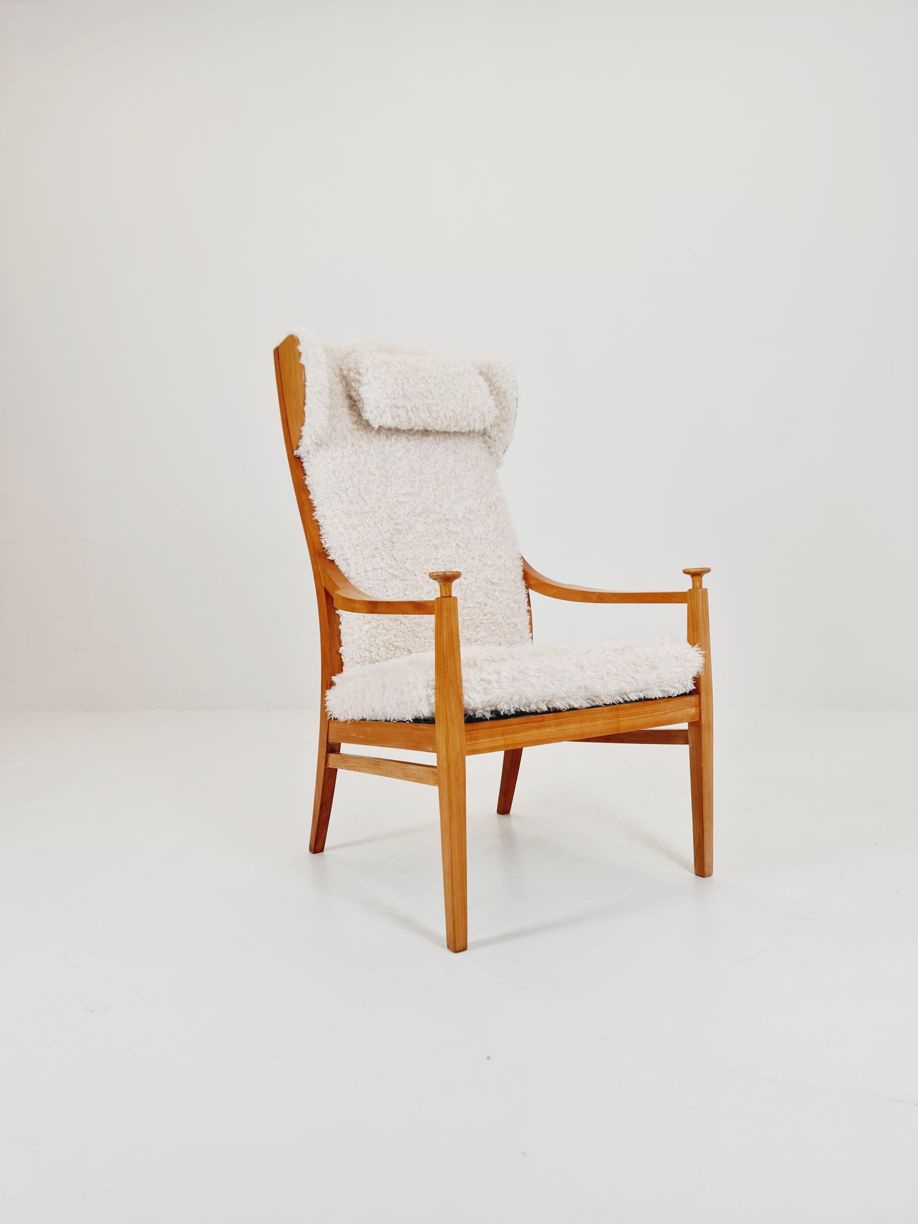 Vintage Mid century German  Wing armchair   1950s For Sale 7
