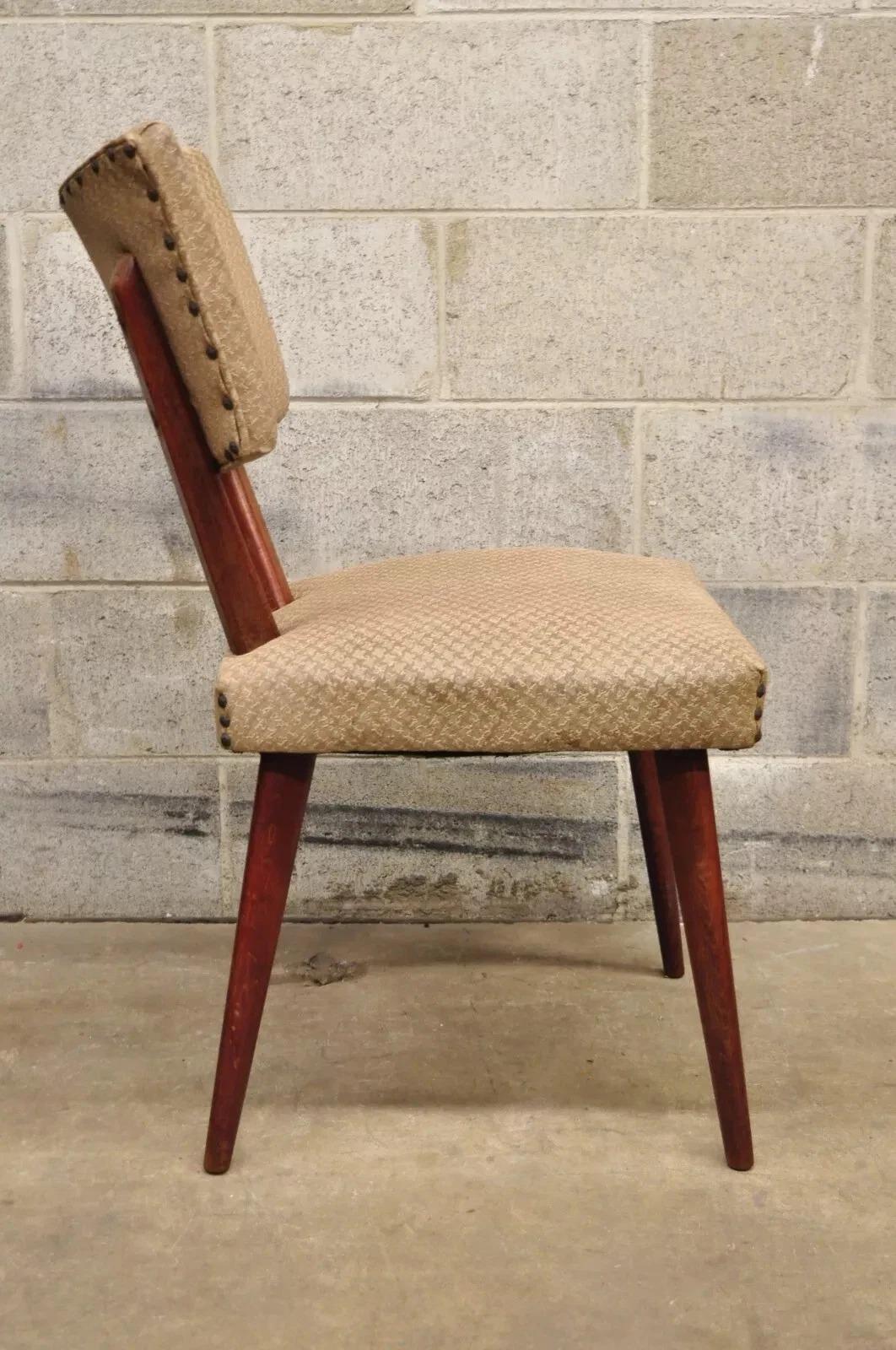Vintage Mid Century Gilbert Rohde Jens Risom Style Mahogany Dining Chair (C) For Sale 4