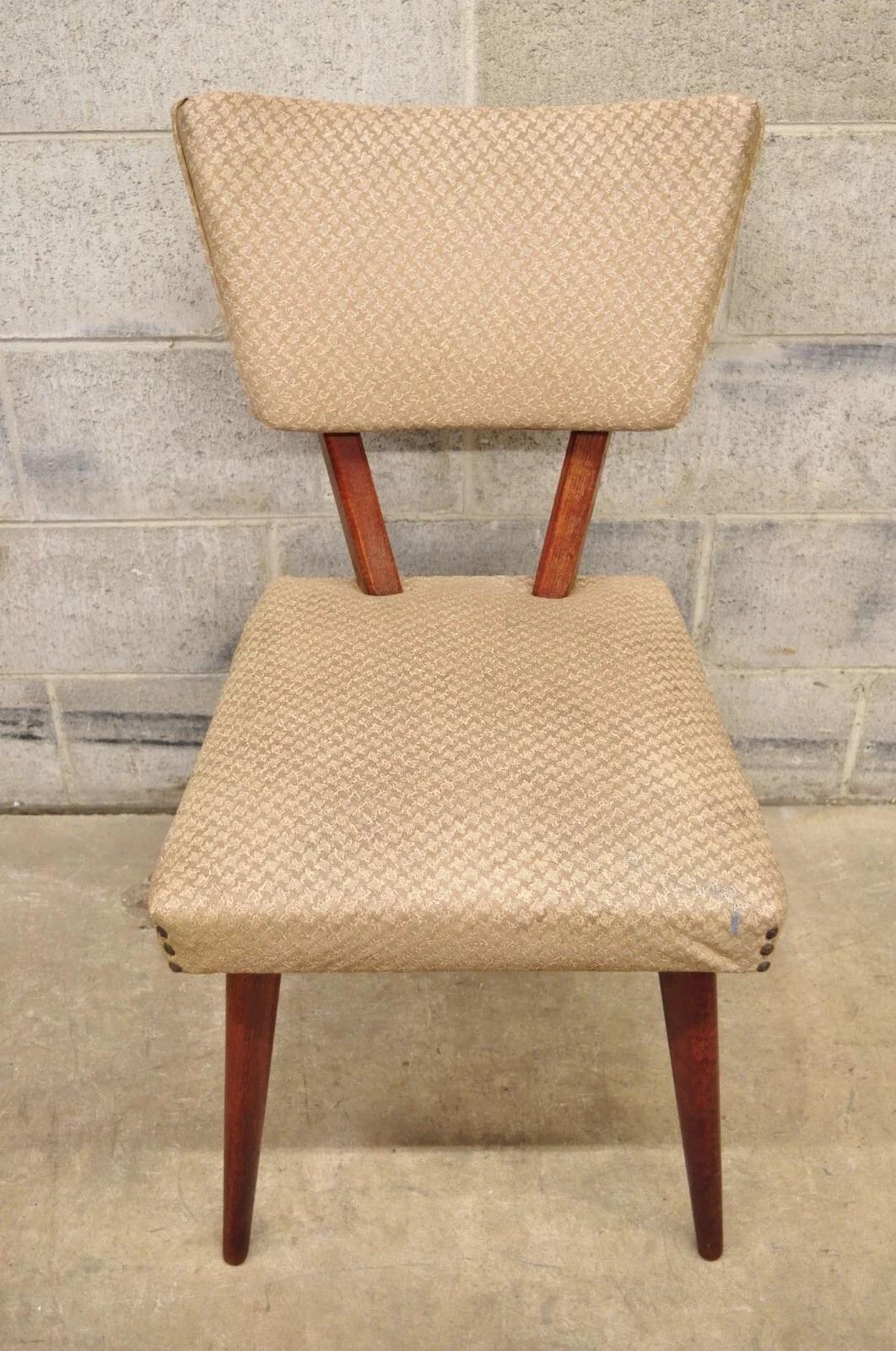 Vintage Mid Century Gilbert Rohde Jens Risom Style Mahogany Dining Chair (C) For Sale 6