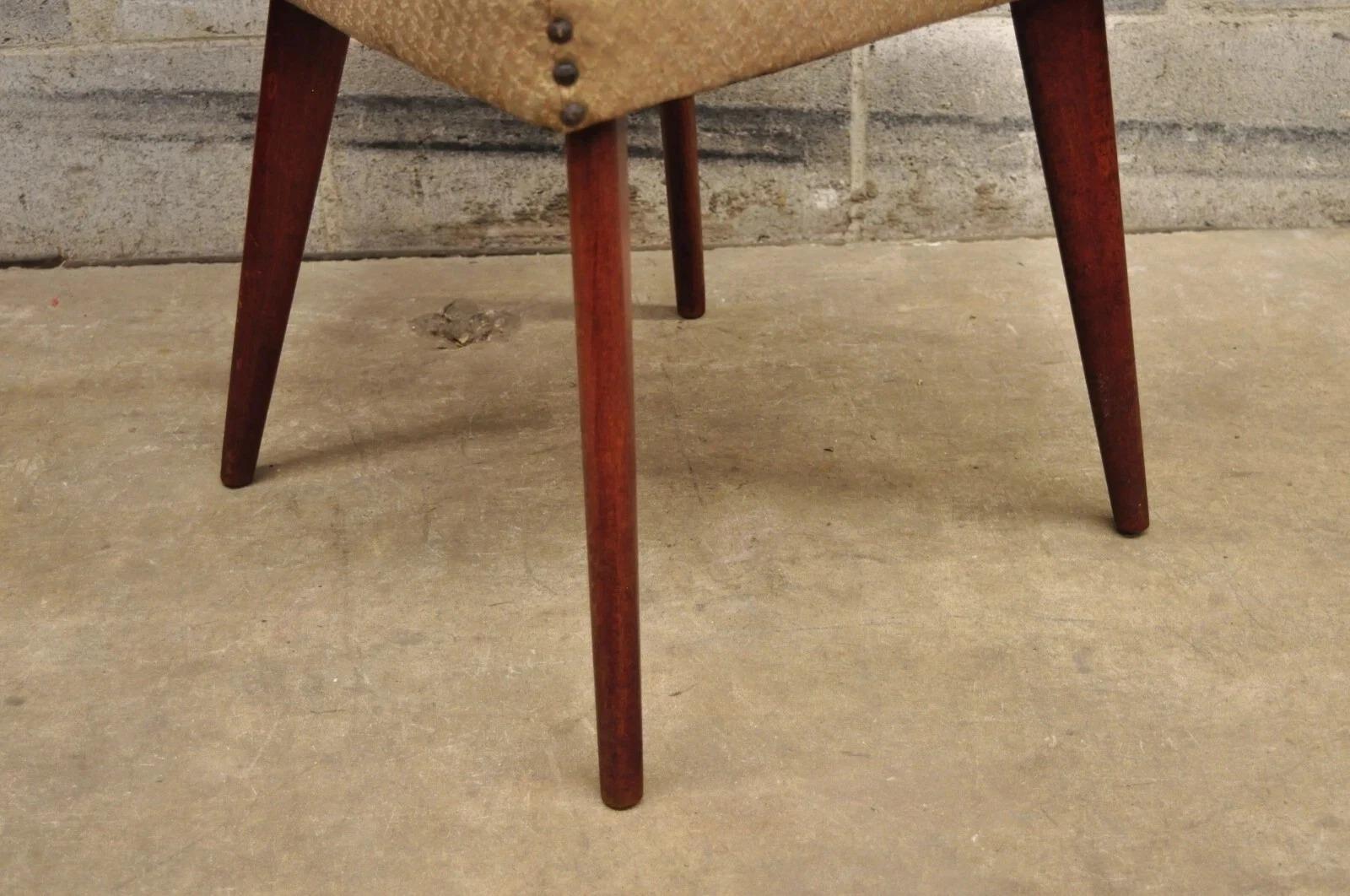 Unknown Vintage Mid Century Gilbert Rohde Jens Risom Style Mahogany Dining Chair (C) For Sale