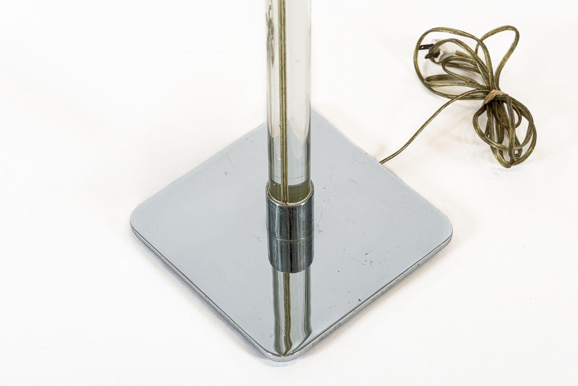 Lampadaire vintage mi-siècle en verre et chrome par Hansen en vente 5