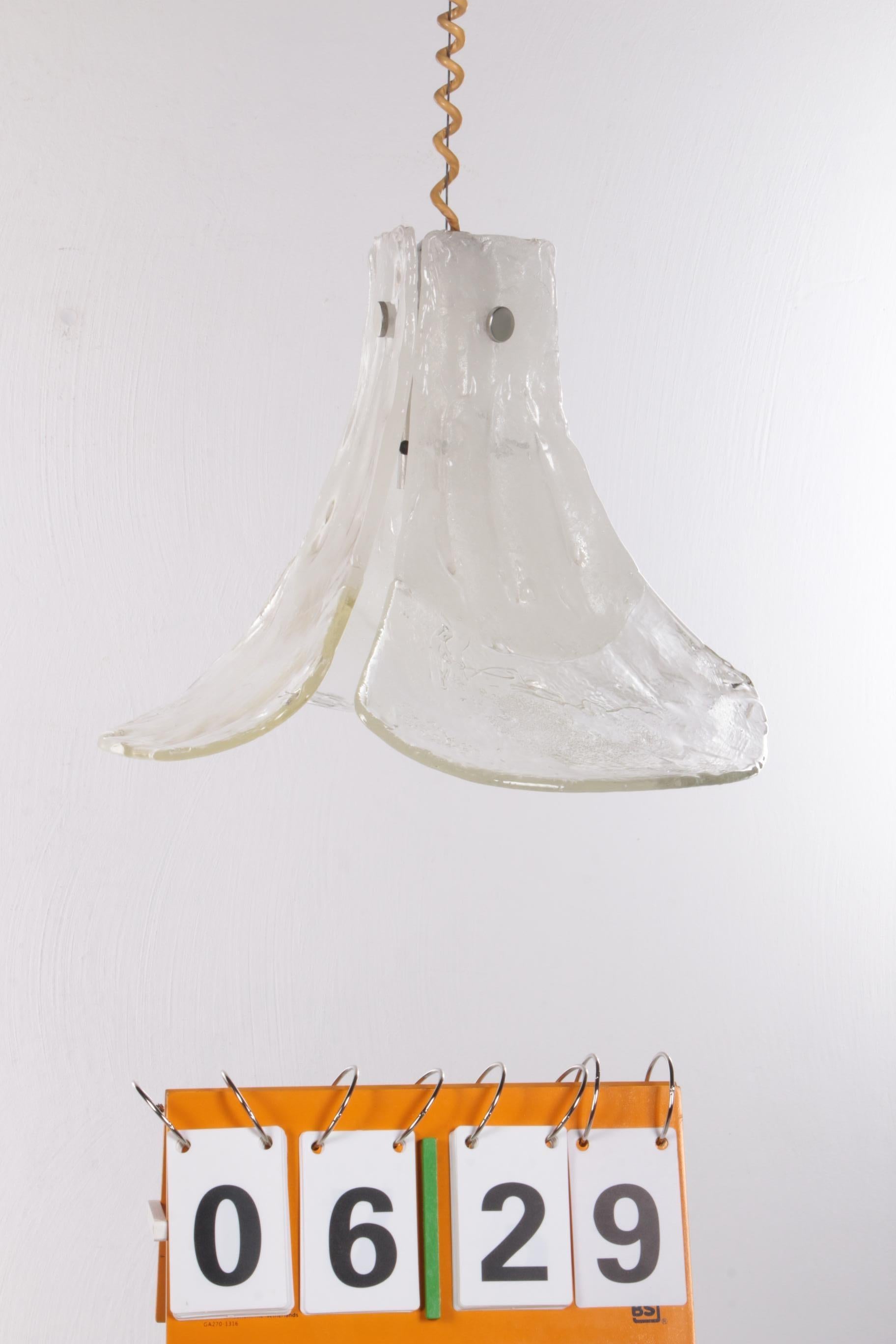Hängelampenlampe aus Glas aus der Mitte des Jahrhunderts von J. T. Kalmar, 1960 im Angebot 7