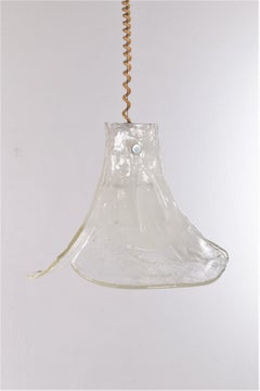 Vintage Mid-Century Glass Hanging Lamp by J. T. Kalmar, 1960
