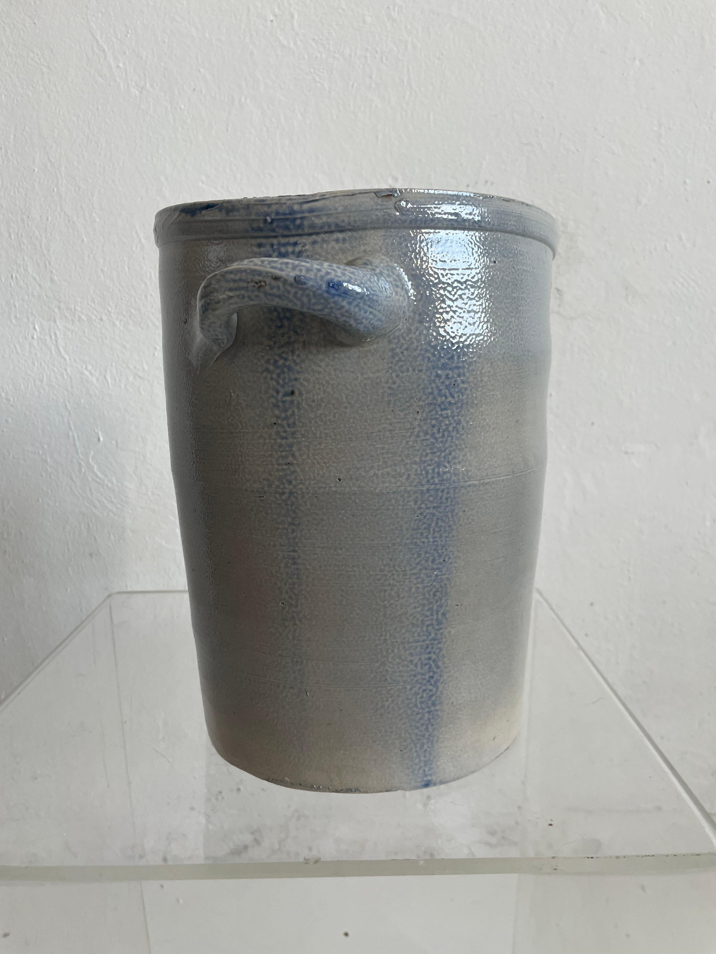 Glasierte Steingutkeramik aus der Mitte des Jahrhunderts, Krug/ Vase/ Gefäß, Wabi Sabi  im Angebot 5