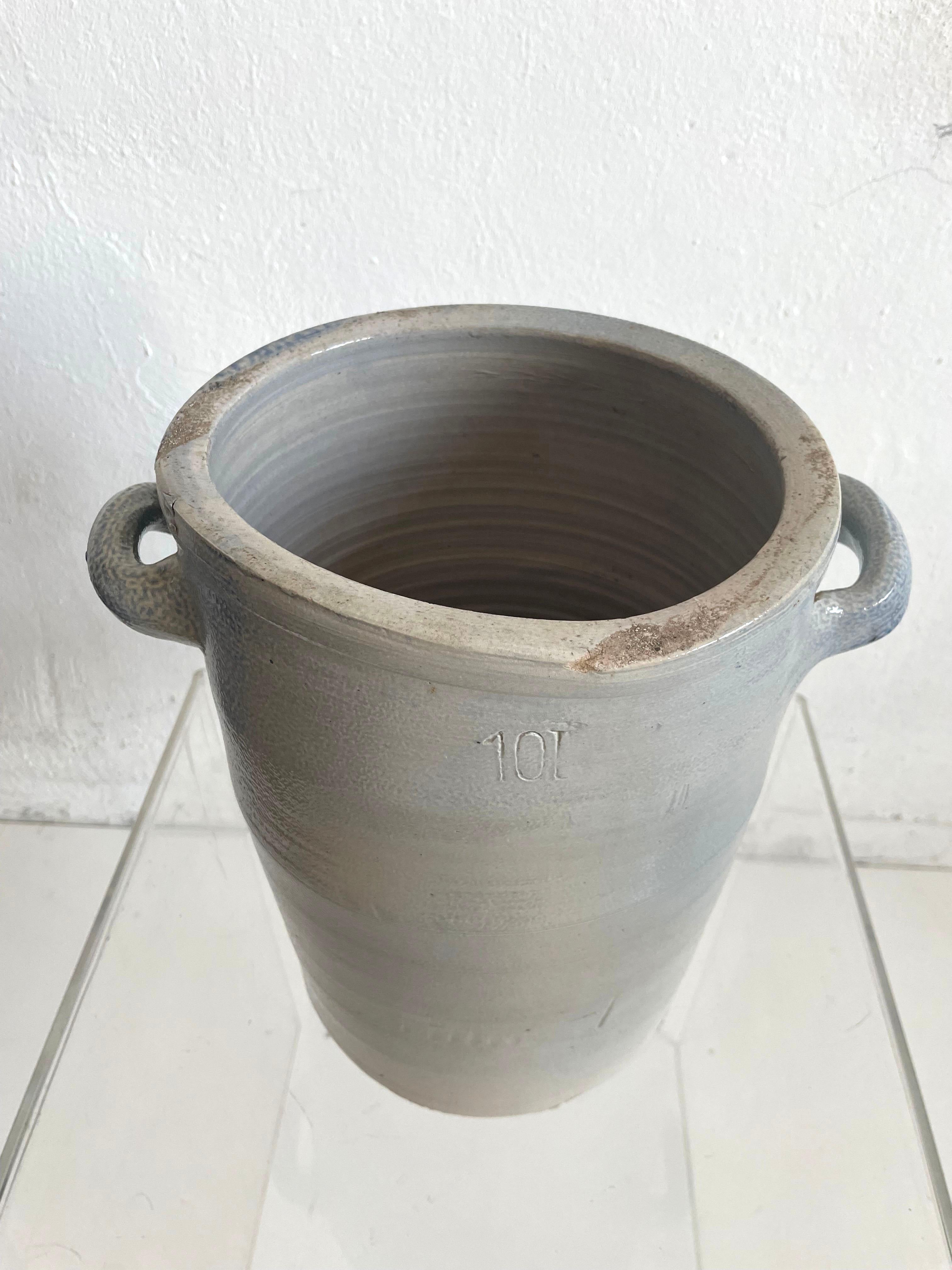20th Century Vintage Mid-Century Glazed Stoneware Pottery, Jar/ Jug/ Vase/ Vessel, Wabi Sabi  For Sale