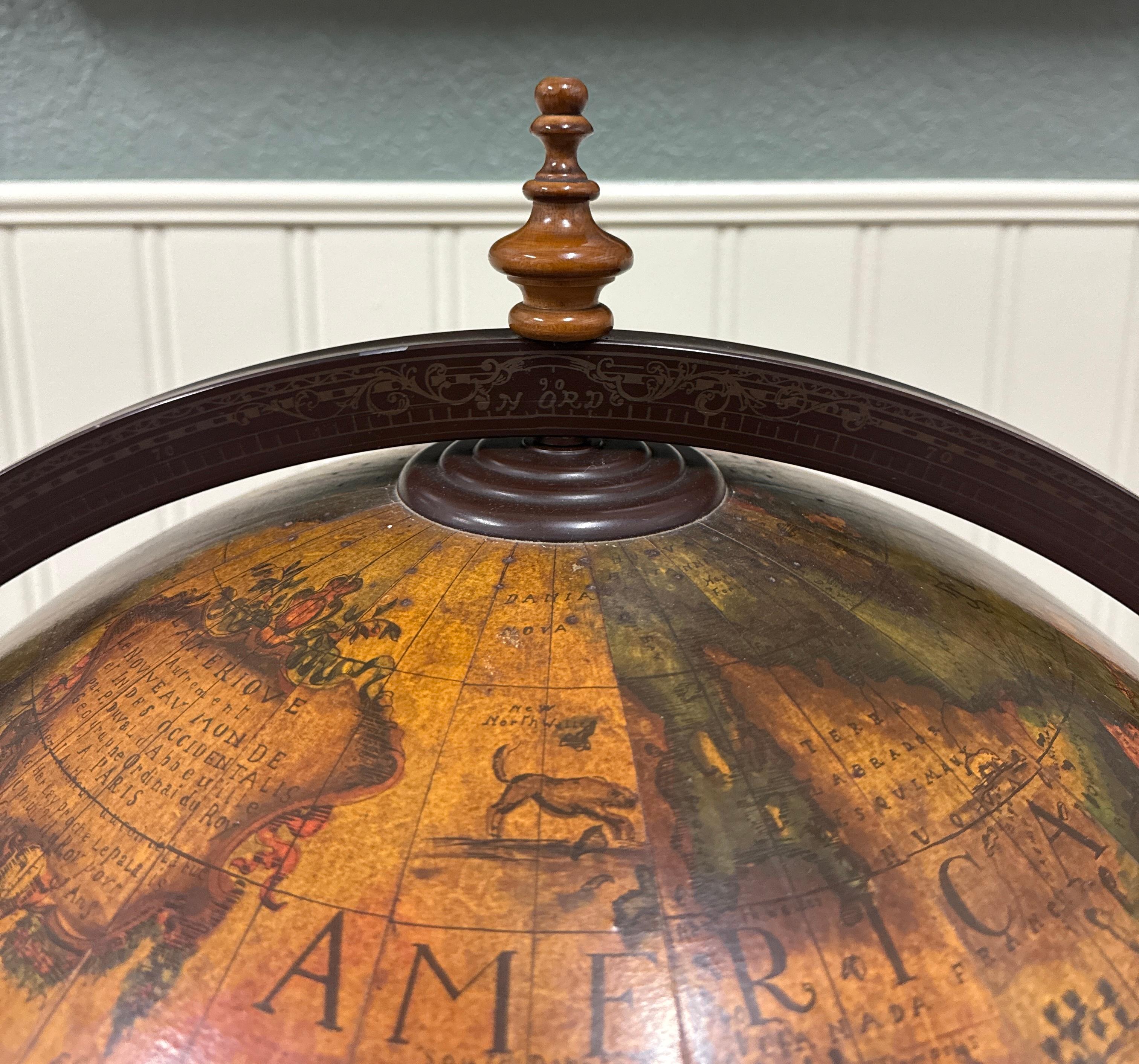 Vintage MID-CENTURY Globe Cocktail Bar Cart Trolley Barley Twist Cigar Lounge 5