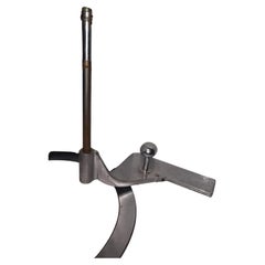 Vintage Mid-Century Globe Meat Slicer Sculptural Enameled Iron & Stainless