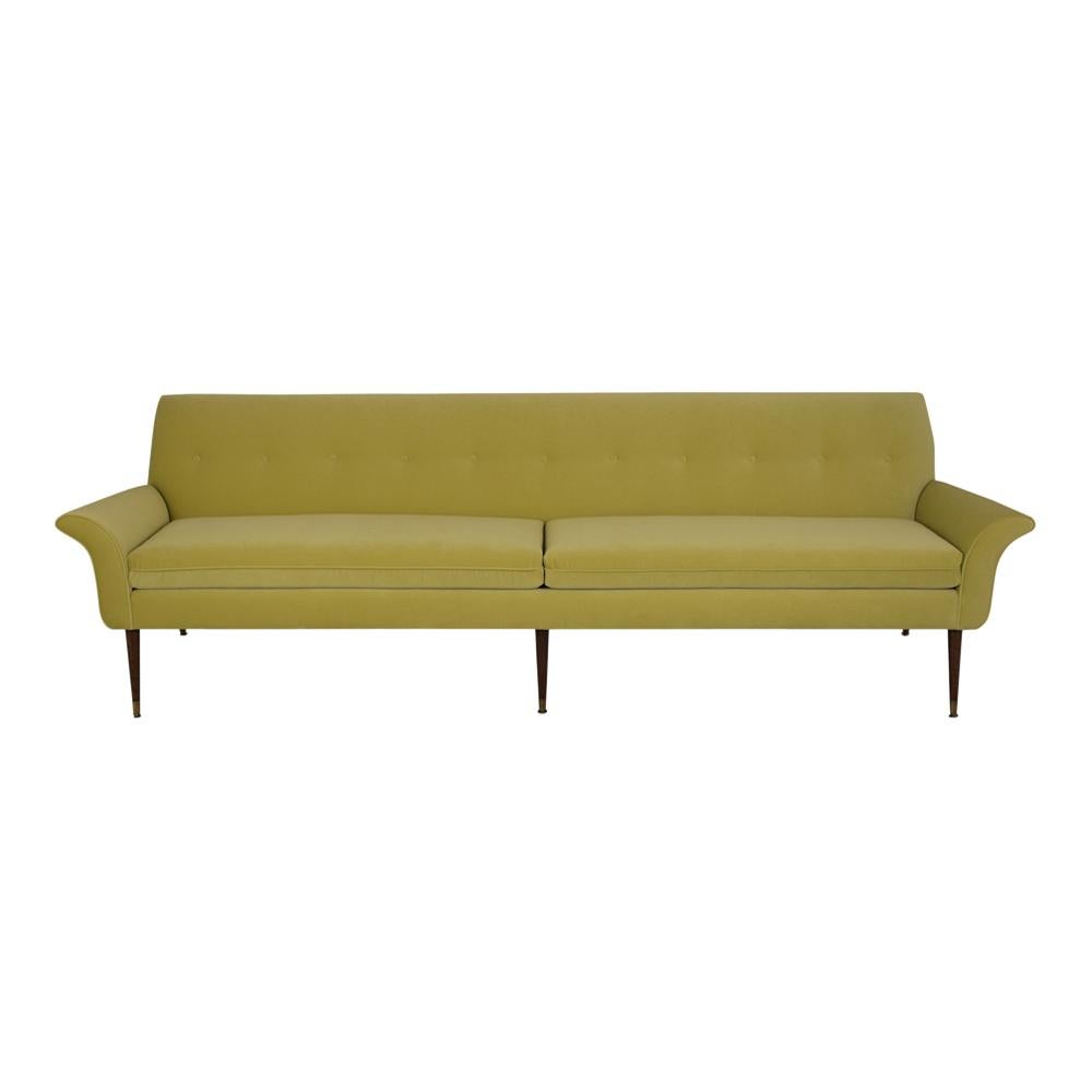 American Vintage Mid-Century Modern Velvet Sofa
