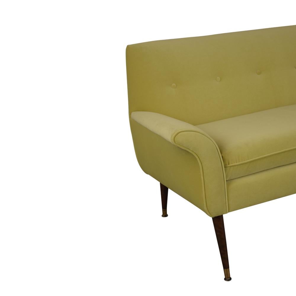 Mid-20th Century Vintage Mid-Century Modern Velvet Sofa
