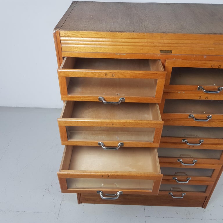 Vintage Midcentury Haberdashery Chest of Drawers For Sale 5