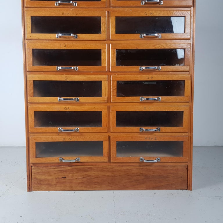 Wood Vintage Midcentury Haberdashery Chest of Drawers For Sale