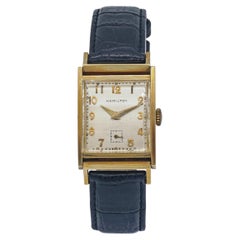 Vintage Mid Century Hamilton 14k Yellow Gold Hand Wind Watch