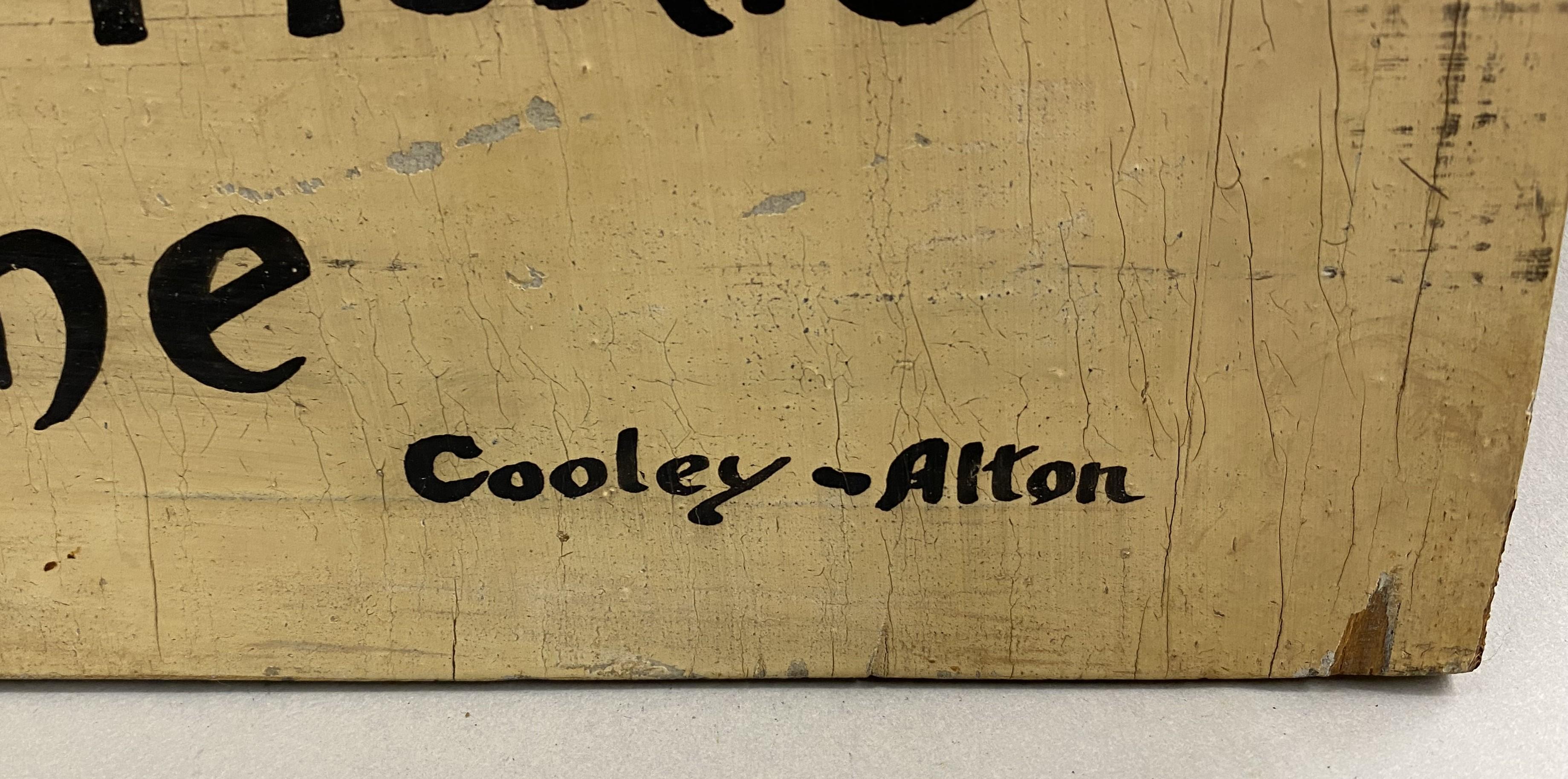 Vintage Mid Century Pintado a mano de madera Luncheonette Café caliente Diner Sign siglo XX en venta