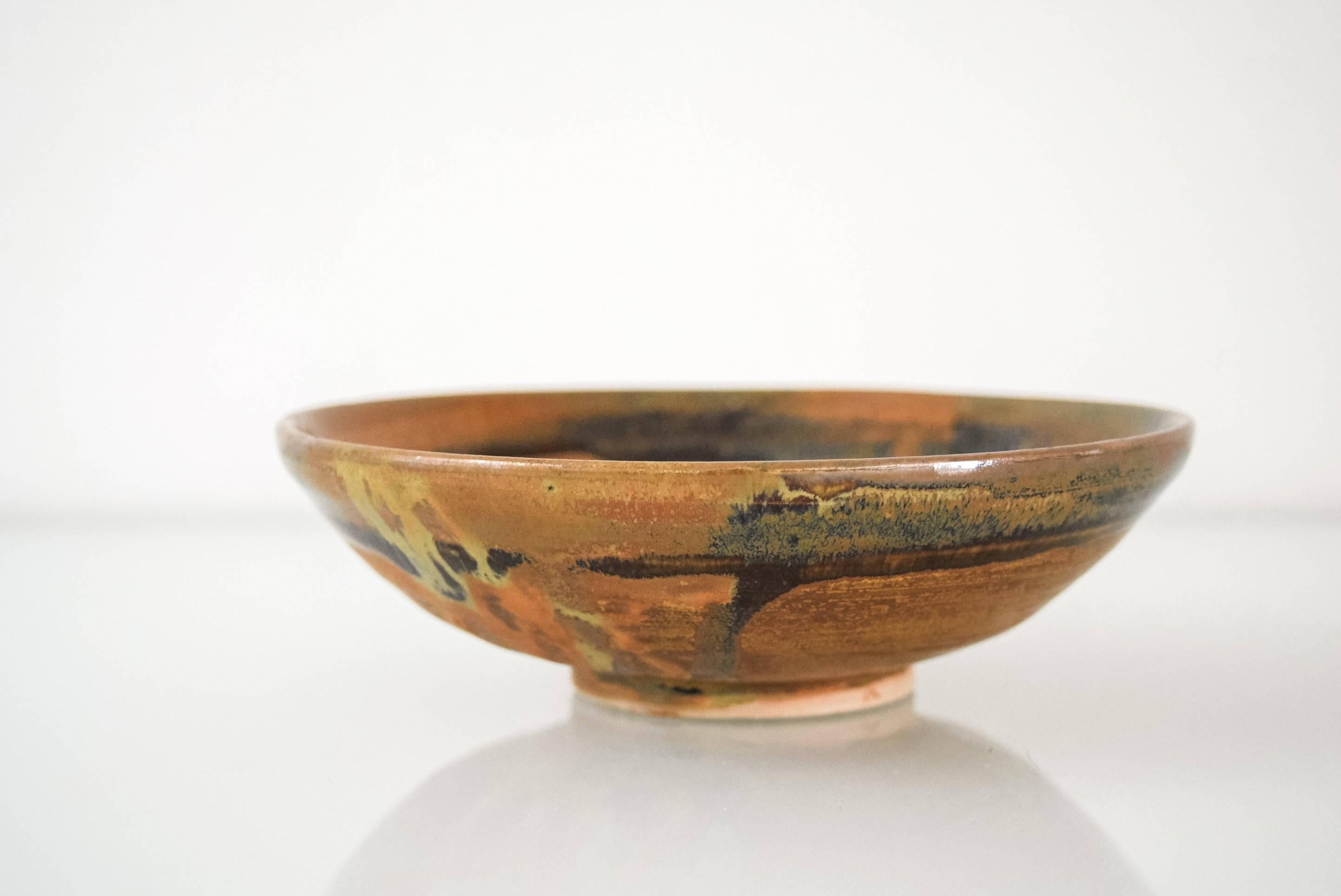 Mid-Century Modern Vintage Midcentury Handmade Ceramic Decorative Bowl