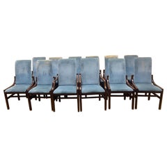 Vintage Mid Century Henredon Scene One Collection Dining Chairs - Set of 12