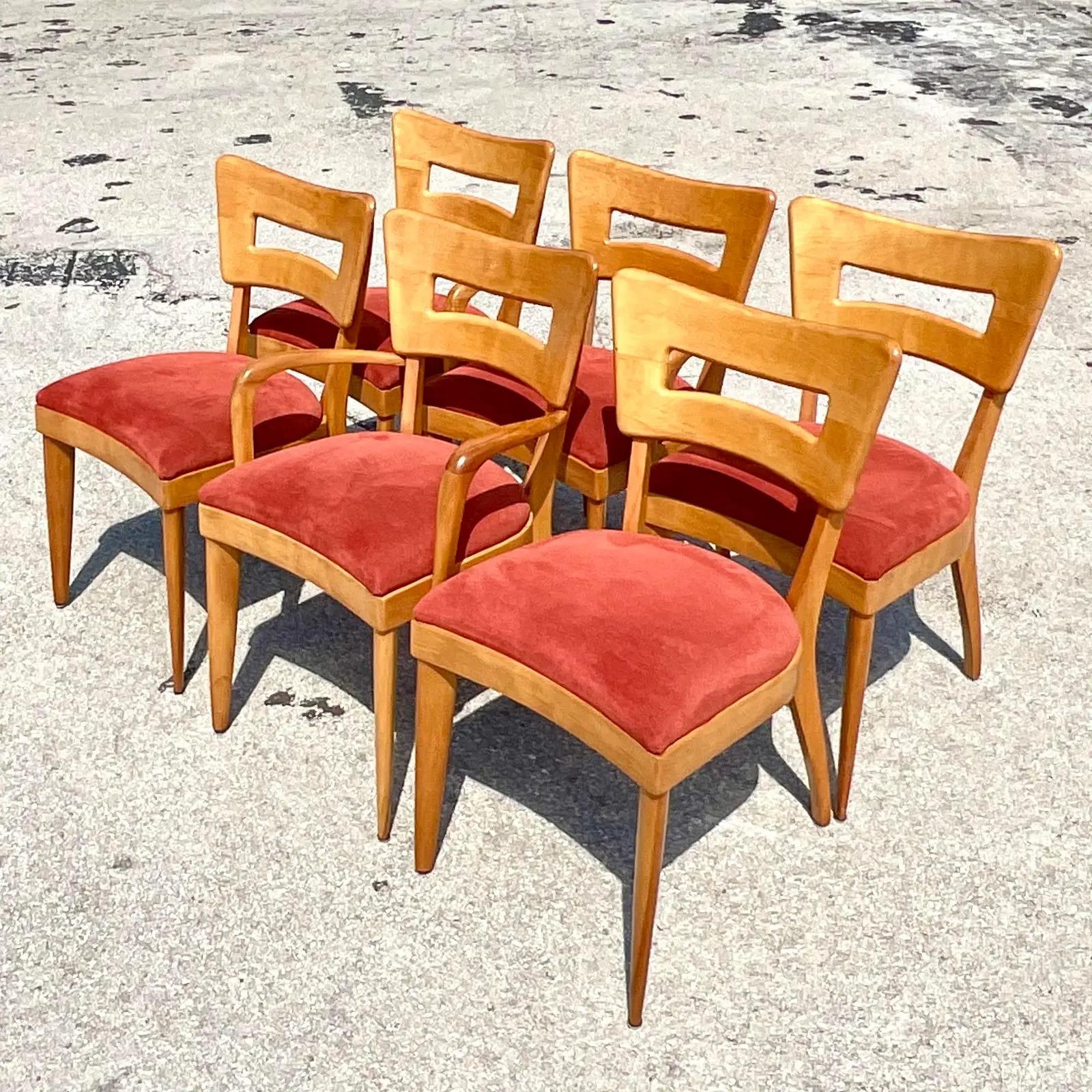 Mid-Century Modern Vintage Mid Century Heywood Wakefield Dog Bone Dining Chairs, Set of 6