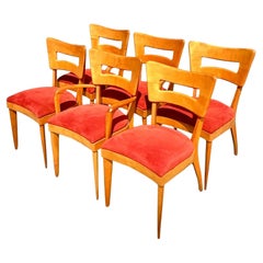 Vintage Mid Century Heywood Wakefield Dog Bone Dining Chairs, Set of 6